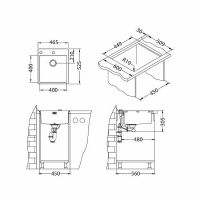 Товар: Кухонная мойка Alveus Pure 20 KMB-90 465x525 Брашированная сталь арт-1103608 - фото 5 Кухонная мойка Alveus Pure 20 KMB-90 465x525 Брашированная сталь арт-1103608 — фото 5, Кухонные мойки