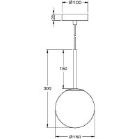 Подвесной светильник Maytoni Modern Basic form Белый Черный матовый арт-MOD321PL-01B — фото 4, Подвесные светильники