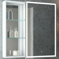 Зеркальный шкаф Bellezza Марта 80 R с подсветкой Белый арт-4646613021016 — фото 1, Зеркальные шкафы в ванную