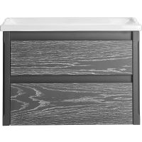 Тумба под раковину ASB-Woodline Лорена 80 подвесная Серая арт-12201 — фото 2, Тумбы под раковину