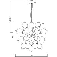 Подвесной светильник Maytoni Modern Bolla Янтарный Латунь арт-MOD133PL-06BS — фото 5, Подвесные светильники