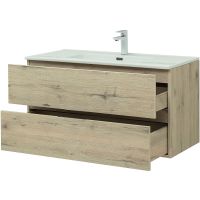 Тумба под раковину Aquanet Алвита New 100 подвесная Дуб Веллингтон арт-277521 — фото 5, Тумбы под раковину