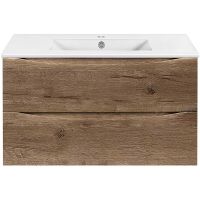 Тумба под раковину Vincea Mia Slim 90 подвесная V.Oak арт-VMC-2MC900S1VO — фото 1, Тумбы под раковину