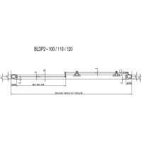 Душевая дверь Ravak Blix BLDP2-100 профиль Сатин стекло Grape арт-0PVA0U00ZG — фото 7, Раздвижные душевые двери