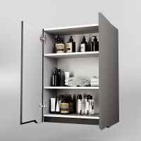 Подвесной шкаф Style Line Марелла 60 Люкс Plus Серый матовый антискрейтч арт-СС-00002423 — фото 2, Шкафы для ванной