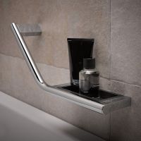 Поручень Keuco Plan 45 L 14909 012037 с мыльницей Хром арт-14909012037 — фото 3, Поручни для ванной