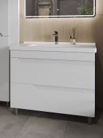 Товар: Тумба с раковиной Orange Topline-Milano 100 Белый глянец арт-TMR100+RA - фото 2 Тумба с раковиной Orange Topline-Milano 100 Белый глянец арт-TMR100+RA — фото 2, Тумбы с раковиной