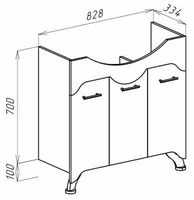 Товар: Тумба под раковину Bellezza Дрея 85 с бельевой корзиной Белая арт-4631314000019 - фото 2 Тумба под раковину Bellezza Дрея 85 с бельевой корзиной Белая арт-4631314000019 — фото 2, Тумбы под раковину
