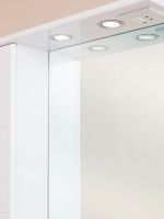 Зеркало со шкафом Onika Балтика 67.02 L с подсветкой Белое арт-206701 — фото 3, Зеркальные шкафы в ванную