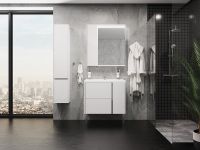 Шкаф пенал Aquaton Стоун 30 L подвесной Белый арт-1A228403SX01L — фото 6, Пеналы для ванной комнаты