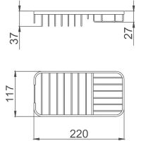 Полка корзина Haiba Хром арт-HB337 — фото 2, Полки для ванной и душа