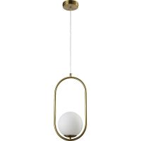 Подвесной светильник Crystal Lux Белый Латунь арт-CALLE SP1 BRASS — фото 1, Подвесные светильники