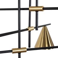 Люстра Artelamp Jacob Полированная медь Белая Черная арт-A7029PL-9BK — фото 4, Люстры