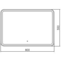 Зеркало Abber See 80 с подсветкой с сенсорным выключателем и диммером арт-AG6111S — фото 3, Зеркала в ванную комнату