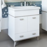 Тумба под раковину Sanflor Бруно 70 Белая матовая Орегон арт-С03661 — фото 1, Тумбы под раковину