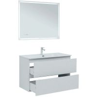 Тумба под раковину Aquanet Джейн 100 подвесная Белая матовая арт-335426 — фото 13, Тумбы под раковину