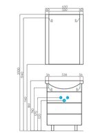 Тумба под раковину Aquaton Ария 65 Н Белая арт-1A123401AA010 — фото 6, Тумбы под раковину