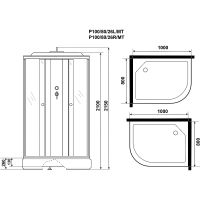 Душевая кабина Niagara Promo 100x80 L без гидромассажа арт-P100/80/26L/MT — фото 12, Душевые кабины
