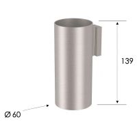 Стакан для зубных щеток Remer X-Style Inox Нержавеющая сталь арт-SSXI15 — фото 2, Стаканы для зубных щеток