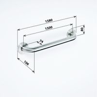 Поручень Bemeta Help Нержавеющая сталь арт-301101502 — фото 2, Поручни для ванной