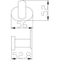 Крючок Rav Slezak Yukon Хром арт-YUA0100 — фото 2, Крючки для полотенец