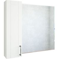 Зеркало со шкафом Sanflor Глория 85 L Белое арт-С000005758 — фото 1, Зеркальные шкафы в ванную