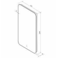Зеркало Континент Torry 600х1200 с подсветкой Черное с бесконтактным выключателем арт-ЗЛП1533 — фото 13, Зеркала в ванную комнату