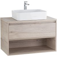 Тумба под раковину BelBagno Kraft 80 подвесная Rovere Galifax Bianco арт-KRAFT-800-1C-SO-RGB — фото 6, Тумбы под раковину