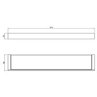 Стеклянная полка Timo Petruma Хром арт-15272/00 — фото 2, Полки для ванной и душа