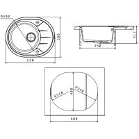 Кухонная мойка Florentina Родос-620 Мокко арт-20.245.B0620.303 — фото 4, Кухонные мойки