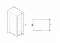 Душевая стенка Abber Schwarzer Diamant 70x195 профиль Черный стекло прозрачное арт-S70B — фото 3, Боковые стенки