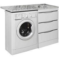 Тумба под раковину Runo Орион 120 Белая арт-УТ000003442 — фото 4, Тумбы под раковину