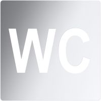 Табличка Туалет Bemeta Hotel Хром арт-111022082 — фото 1, Таблички для санузла и общественных мест