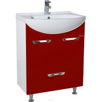 Тумба под раковину Bellezza Альфа 55 Белая Красная арт-4638808070039 — фото 1, Тумбы под раковину