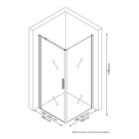 Товар: Душевой уголок Berges Legos LS-1 100х90 профиль Хром стекло прозрачное арт-061037 - фото 3 Душевой уголок Berges Legos LS-1 100х90 профиль Хром стекло прозрачное арт-061037 — фото 3, Прямоугольные душевые уголки