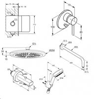 Душевая система Kludi Bozz Хром арт-386310576 — фото 9, Встраиваемые душевые комплекты