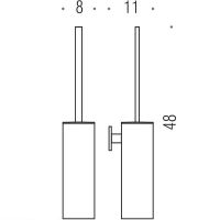 Ершик для унитаза Colombo Design Look Черный матовый арт-B1607.NM — фото 4, Ершики для унитаза