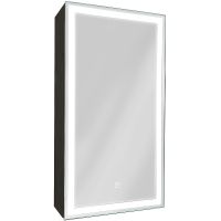 Зеркальный шкаф Континент Mirror Box black Led 35 R с подсветкой Черный арт-МВК054 — фото 1, Зеркальные шкафы в ванную