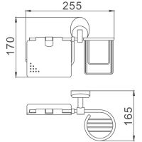 Держатель туалетной бумаги и освежителя воздуха Haiba с крышкой Хром арт-HB1603-1 — фото 2, Держатели туалетной бумаги