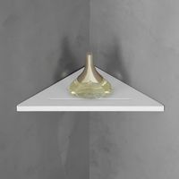 Полка из искусственного камня Abber Stein угловая Белая арт-AS1652 — фото 2, Полки для ванной и душа