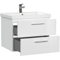 Тумба под раковину Cersanit Lara 60 подвесная Белая арт-64133 — фото 4, Тумбы под раковину