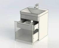 Тумба с раковиной Aquanet София 50 подвесная Белый глянец арт-212585 — фото 12, Тумбы с раковиной