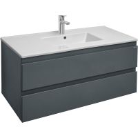 Тумба под раковину Jacob Delafon Madeleine 100 подвесная Серая матовая арт-EB1318-J54 — фото 1, Тумбы под раковину