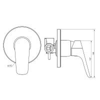 Смеситель для душа Damixa Jupiter Хром арт-777500001 — фото 8, Смеситель для душа