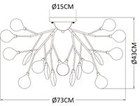 Товар: Люстра Artelamp Candy Белая Золото арт-A7274PL-27GO - фото 3 Люстра Artelamp Candy Белая Золото арт-A7274PL-27GO — фото 3, Люстры