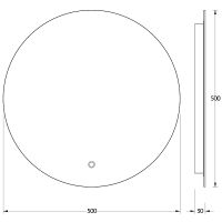 Зеркало Evoform Ledshine d50 с подсветкой 12 W - сенсорный выключатель - нейтральный белый свет арт-BY 2642 — фото 6, Зеркала в ванную комнату