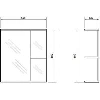 Зеркало Orange Рио 55 Белое арт-Ri-56ZE — фото 4, Зеркала в ванную комнату