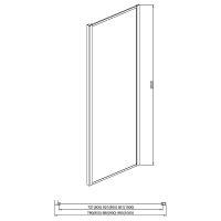 Душевая стенка Aquatek 90 профиль Хром стекло прозрачное арт-AQ ARI WA 09020CH — фото 4, Боковые стенки