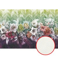 Фреска Ortograf Levity 33395 Фактура флок FLK Флизелин (4*2,7) Зеленый/Разноцветный, Цветы арт-33395 (флок FLK) — фото 1, Фрески