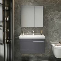 Комплект мебели для ванной Ceruttispa 10029 подвесной Темно-серый арт-OGLIO 70 — фото 3, Комплекты мебели для ванной